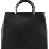 Gucci Black Bamboo Tote Red Int