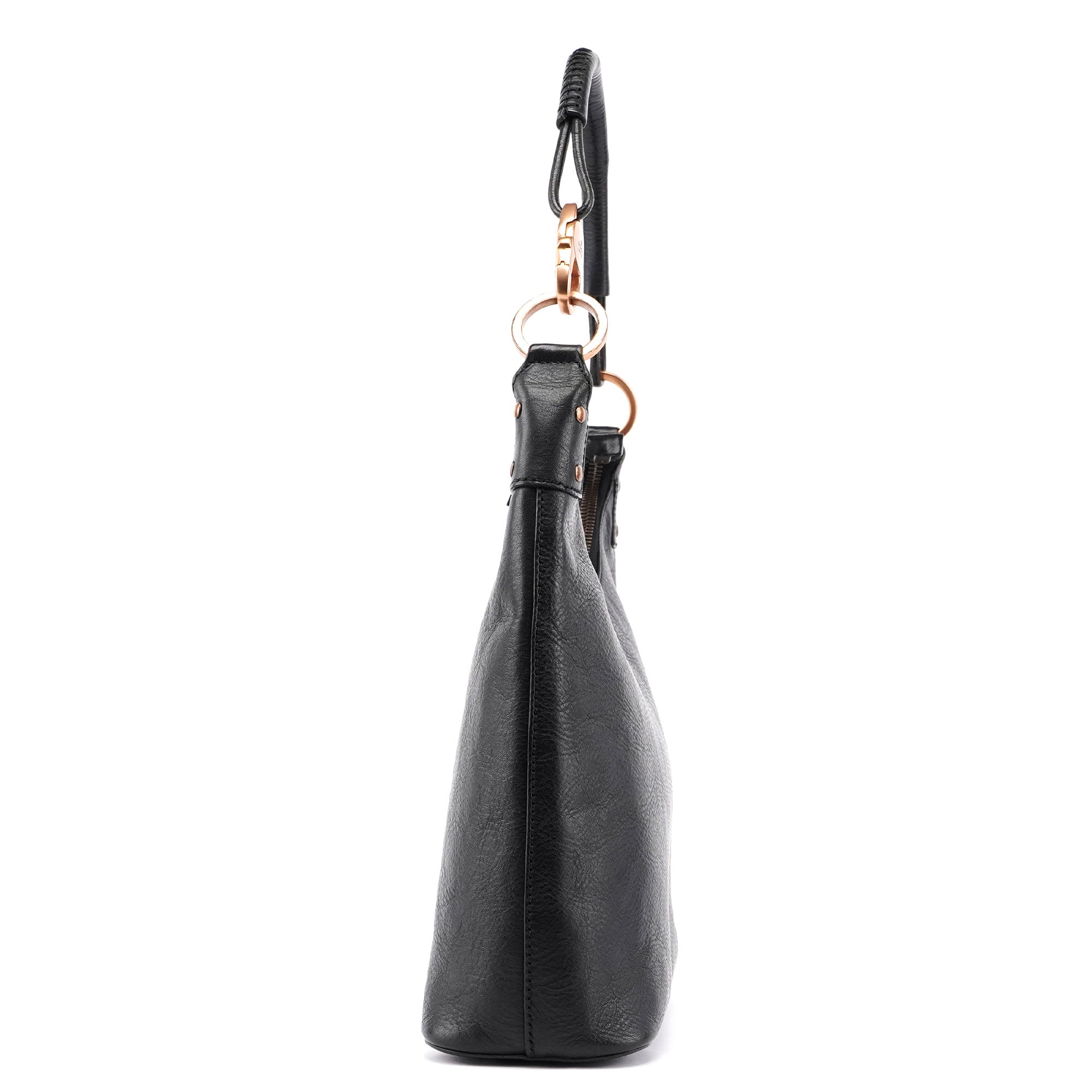 Gucci Black Buffalo Leather Hobo Shoulder Bag