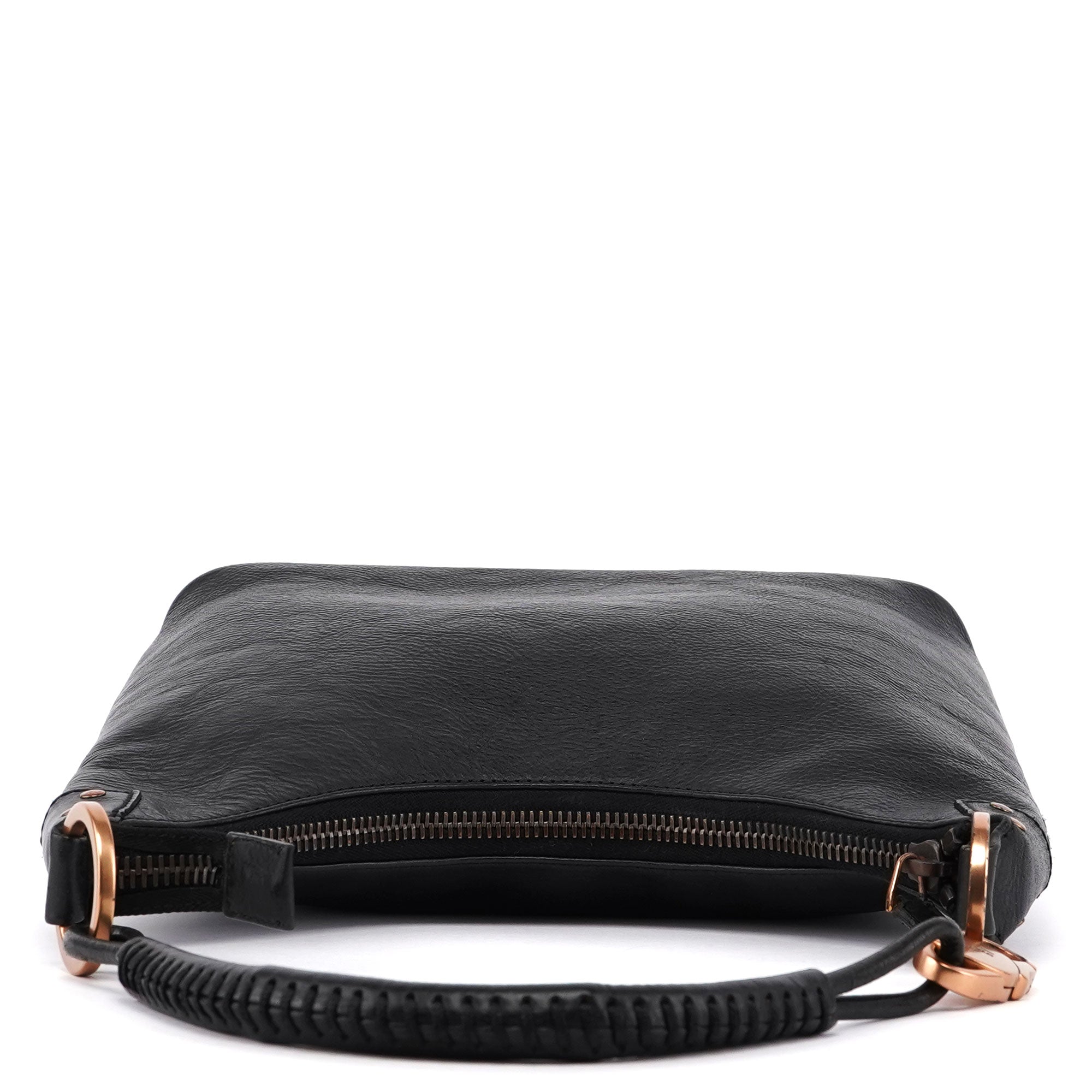 Gucci Hobo Schultertasche aus schwarzem Büffelleder