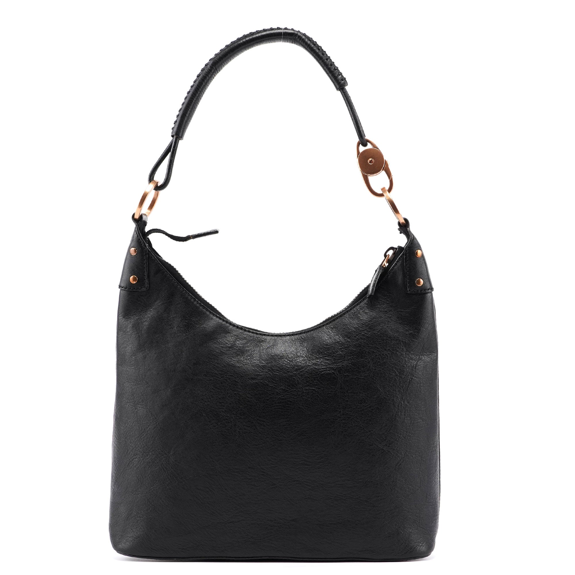 Gucci Black Buffalo Leather Hobo Shoulder Bag