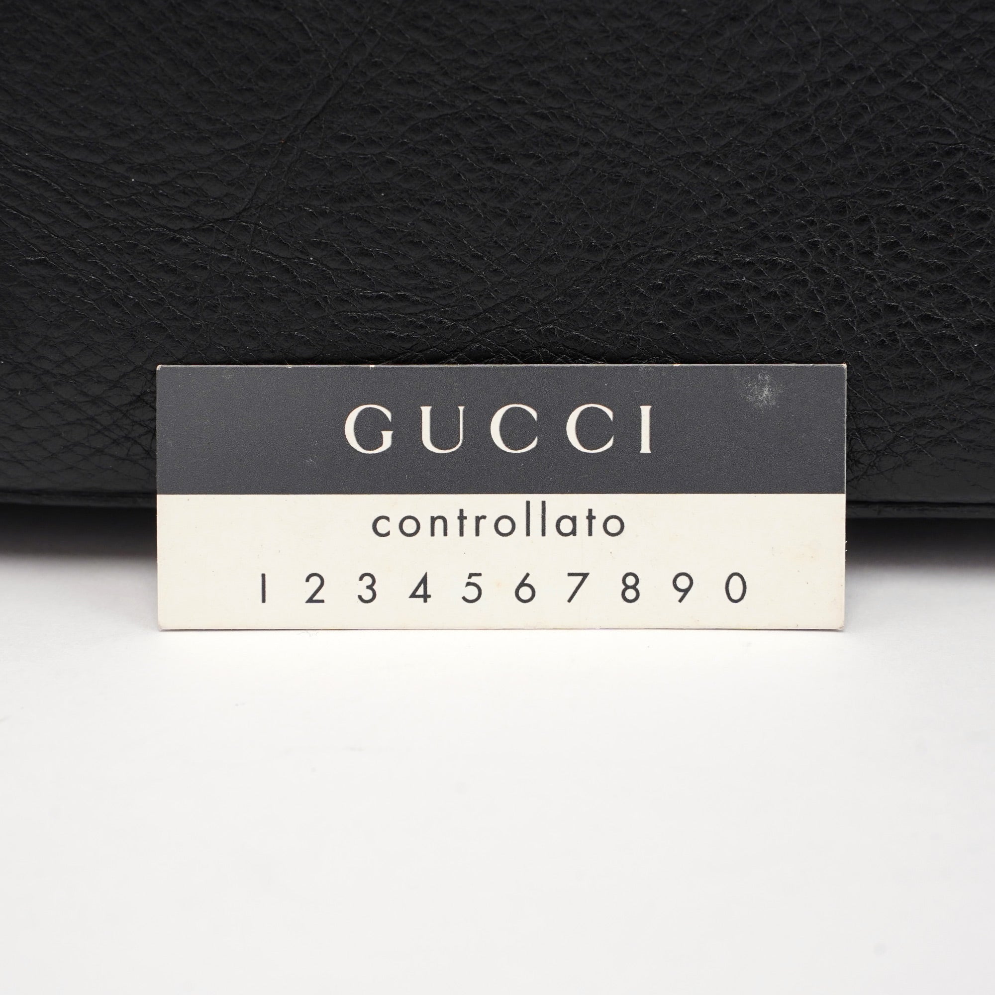 Gucci Black Buffalo Leather Hobo Shoulder Bag