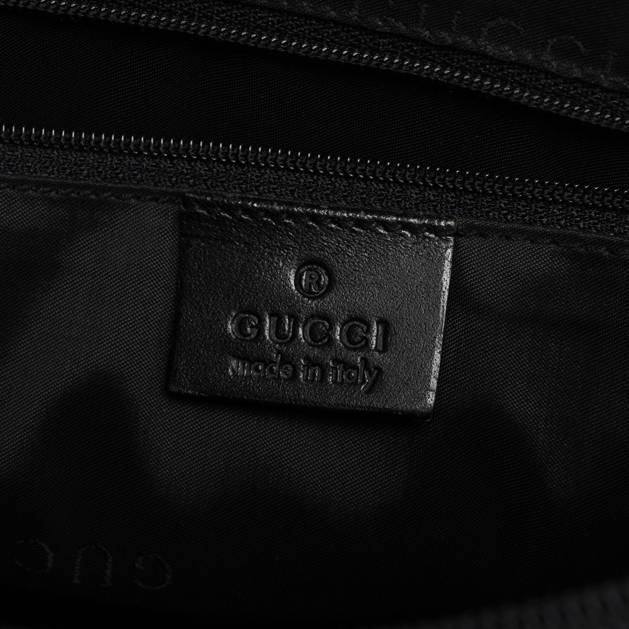 Gucci Black Calfskin Bamboo 2-Way Tote