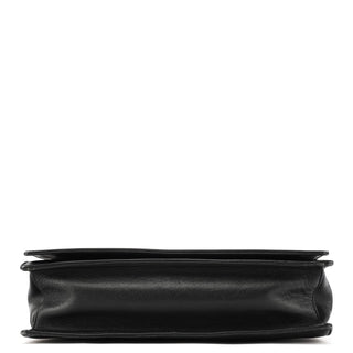 Gucci Black Calfskin Bamboo Flap Shoulder Bag