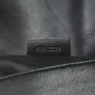 Gucci Black Calfskin Bamboo Flap Shoulder Bag