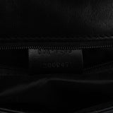 Gucci Black Calfskin Bamboo Flap Shoulder Bag