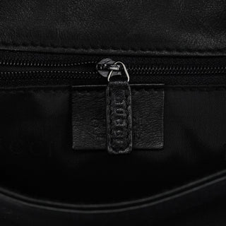 Gucci Black Calfskin Bamboo Flap Shoulder Bag