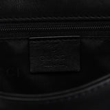 Gucci Black Calfskin Bamboo Flap Shoulder Bag