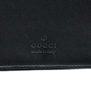 Gucci Black Calfskin Bamboo Flap Shoulder Bag