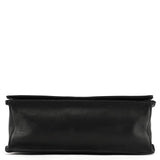 Gucci Black Calfskin Bamboo Flap Shoulder Bag