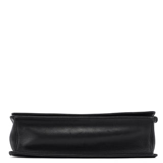 Gucci Black Calfskin Bamboo Flap Shoulder Bag