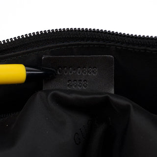 Gucci Black Calfskin Bamboo Shoulder Bag