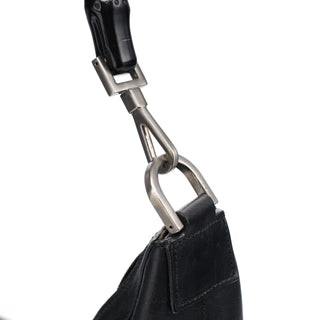 Gucci Black Calfskin Bamboo Shoulder Bag