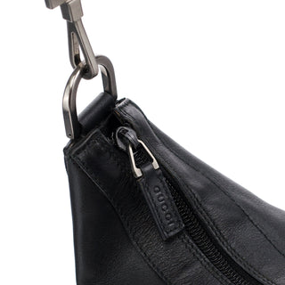 Gucci Black Calfskin Bamboo Shoulder Bag