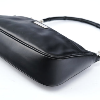 Gucci Black Calfskin Bamboo Shoulder Bag