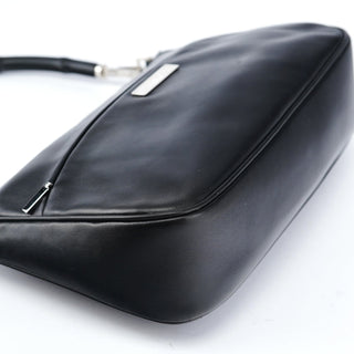 Gucci Black Calfskin Bamboo Shoulder Bag