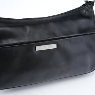 Gucci Black Calfskin Bamboo Shoulder Bag