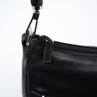 Gucci Black Calfskin Bamboo Shoulder Bag