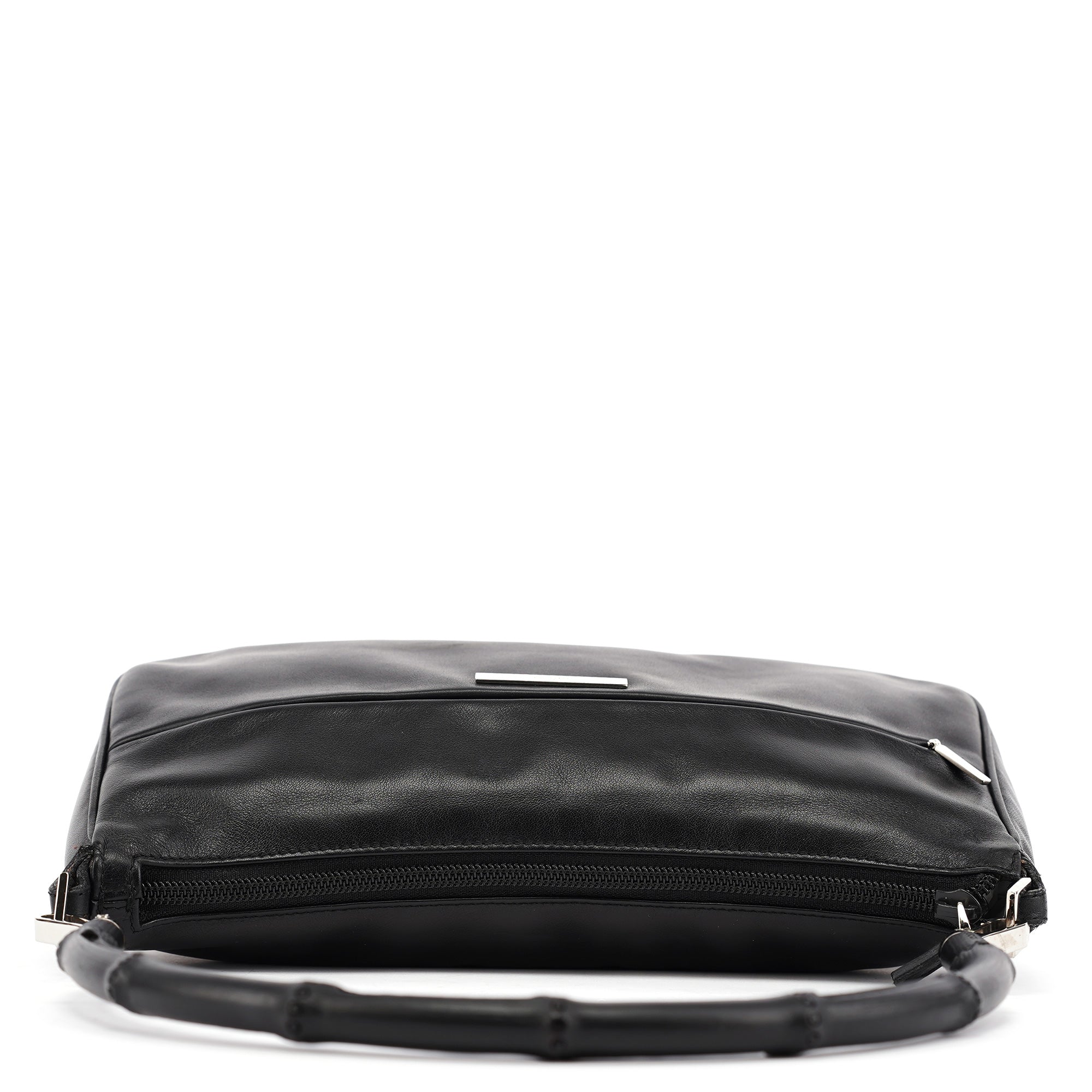 Gucci Black Calfskin Bamboo Shoulder Bag