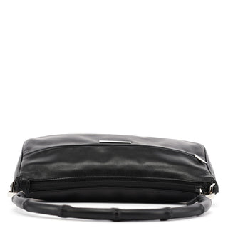 Gucci Black Calfskin Bamboo Shoulder Bag