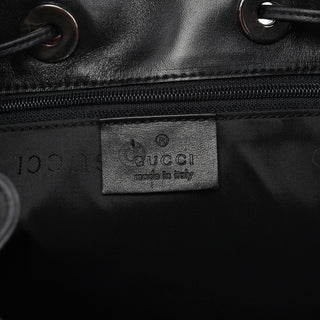 Gucci Black Calfskin Bamboo Shoulder Bag