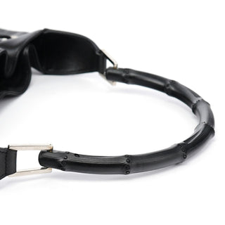 Gucci Black Calfskin Bamboo Shoulder Bag