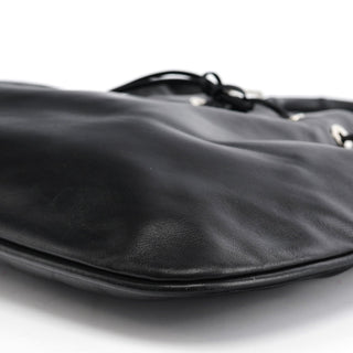 Gucci Black Calfskin Bamboo Shoulder Bag