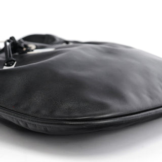 Gucci Black Calfskin Bamboo Shoulder Bag