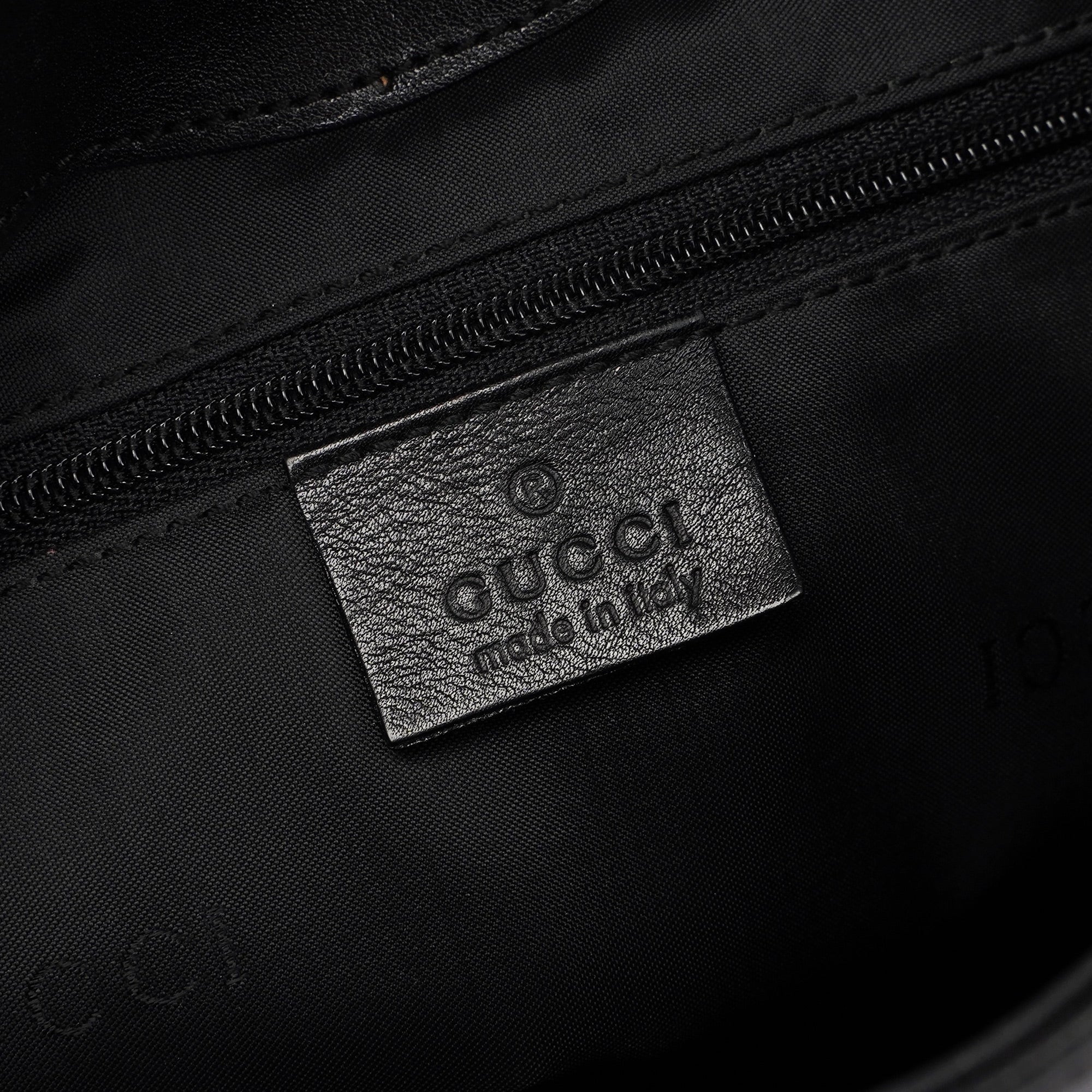 Gucci Black Calfskin Bamboo Shoulder Bag