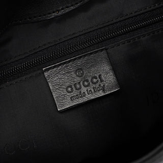 Gucci Black Calfskin Bamboo Shoulder Bag