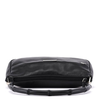 Gucci Black Calfskin Bamboo Shoulder Bag