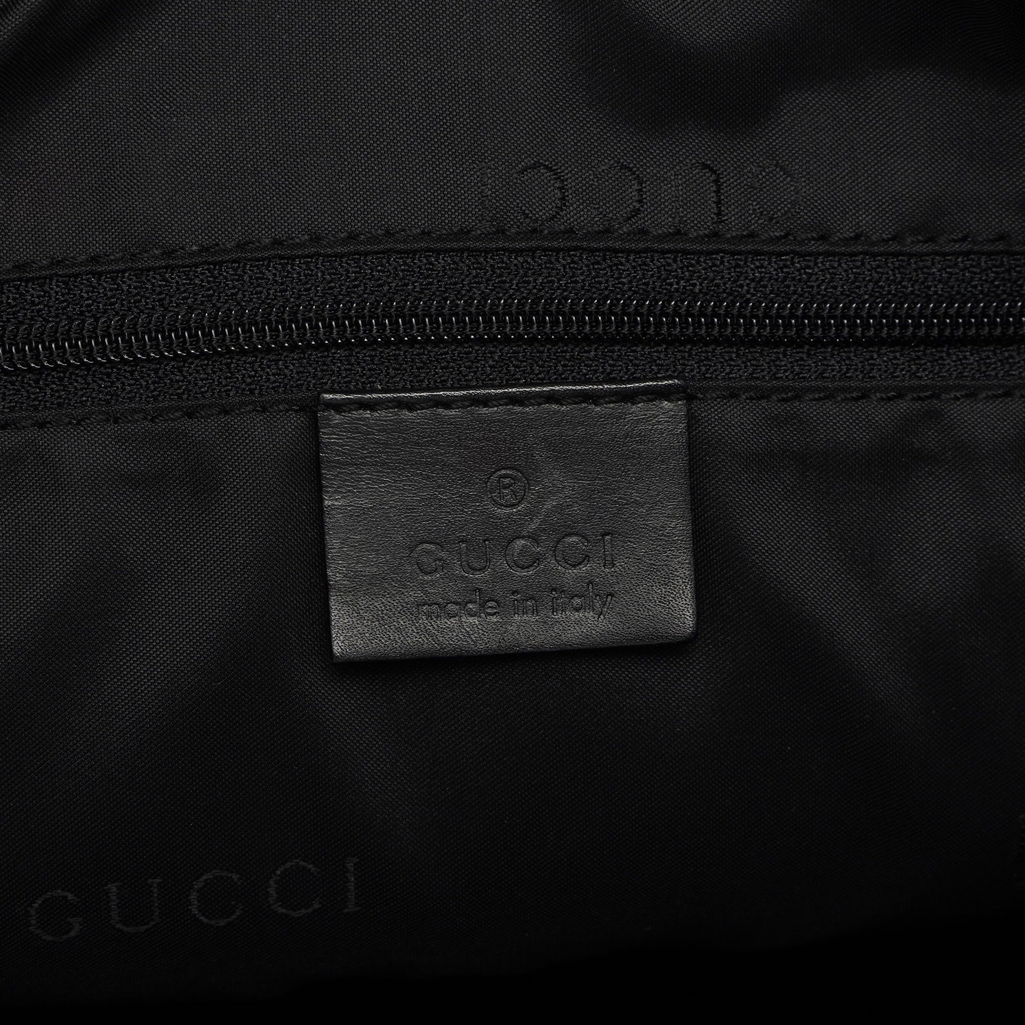 Gucci Black Calfskin Bamboo Shoulder Bag