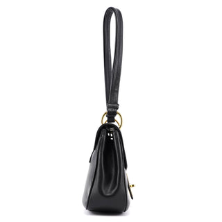 Gucci Black Calfskin Buckle Closure Bag