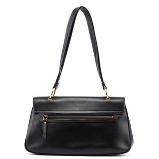 Gucci Black Calfskin Buckle Closure Bag