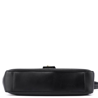 Gucci Black Calfskin Buckle Closure Bag