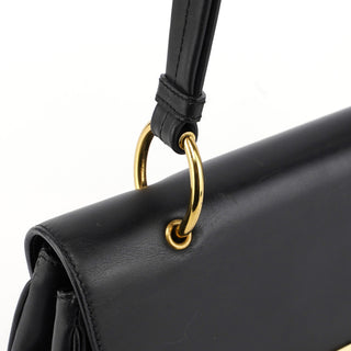 Gucci Black Calfskin Buckle Closure Bag