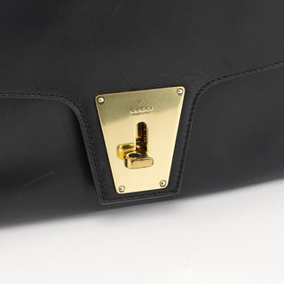 Gucci Black Calfskin Buckle Closure Bag