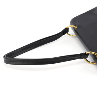 Gucci Black Calfskin Buckle Closure Bag