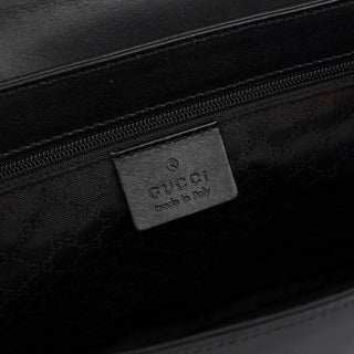 Gucci Black Calfskin Buckle Closure Bag