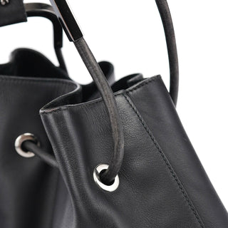 Gucci Black Calfskin Drawstring Shoulder Bag