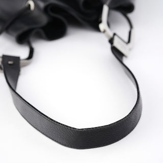 Gucci Black Calfskin Drawstring Shoulder Bag
