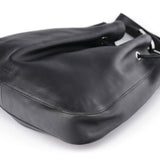Gucci Black Calfskin Drawstring Shoulder Bag