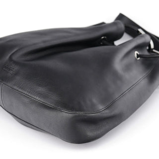 Gucci Black Calfskin Drawstring Shoulder Bag