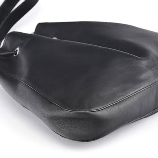 Gucci Black Calfskin Drawstring Shoulder Bag
