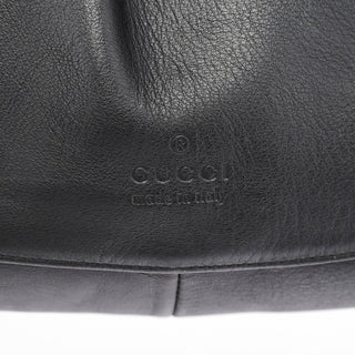 Gucci Black Calfskin Drawstring Shoulder Bag