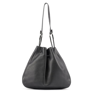 Gucci Black Calfskin Drawstring Shoulder Bag