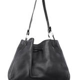 Gucci Black Calfskin Drawstring Shoulder Bag