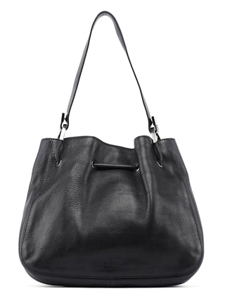 Gucci Black Calfskin Drawstring Shoulder Bag