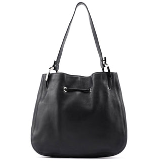 Gucci Black Calfskin Drawstring Shoulder Bag