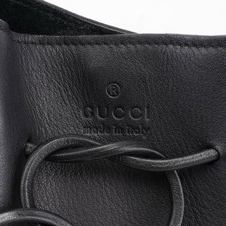 Gucci Black Calfskin Drawstring Tote