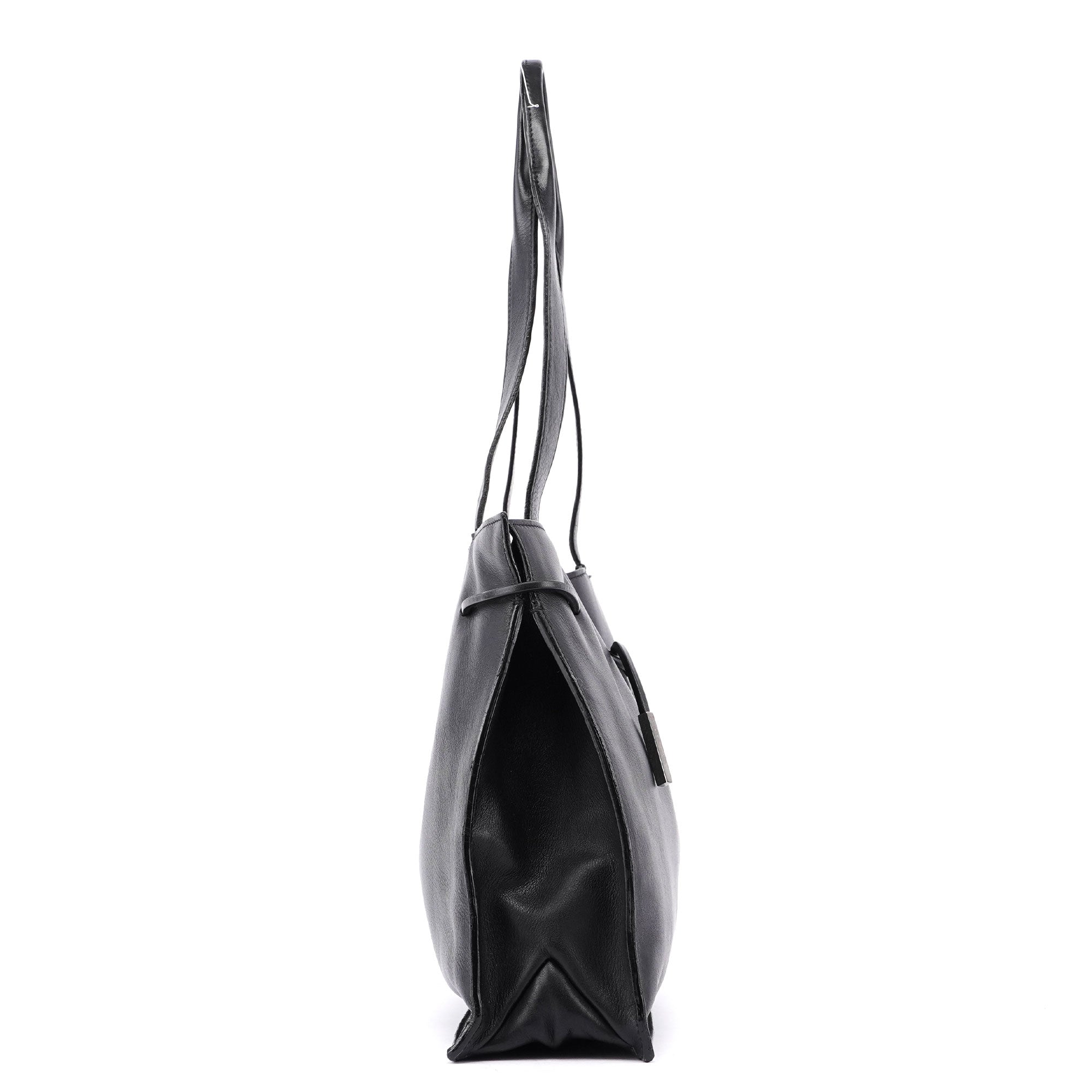 Gucci Sac cabas à lien coulissant en cuir de veau noir